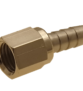 Slangestuds, 7/16″ MFL gevind til CO2 slange, 6,3mm