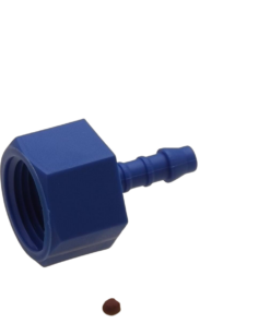 Slangetilslutning, 6mm, plast, hun, 1/4″