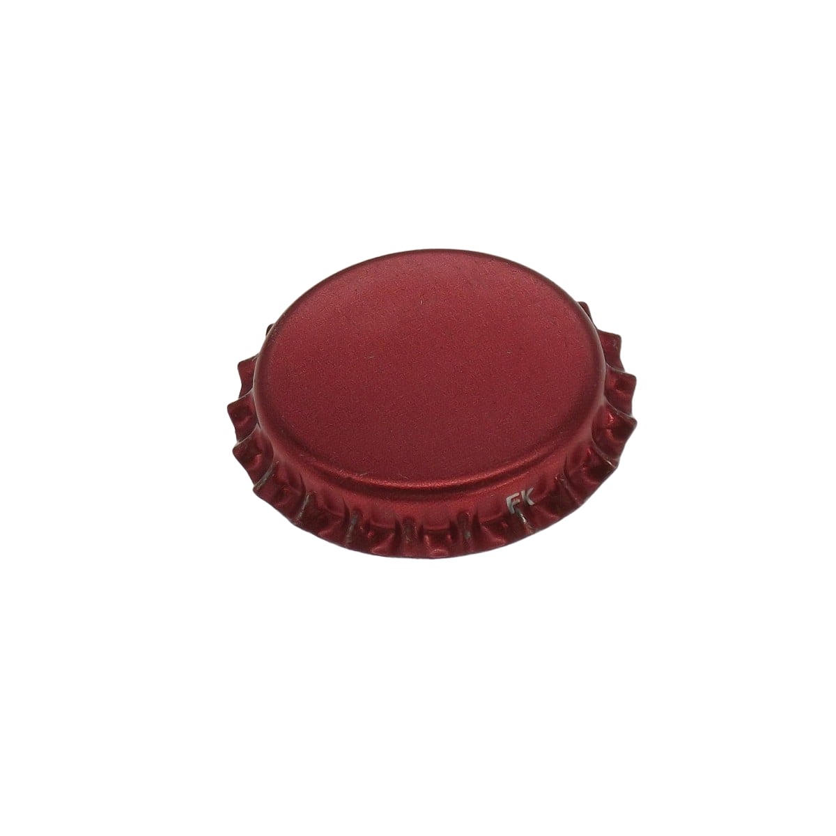 Red capsule, metallic, 26 mm