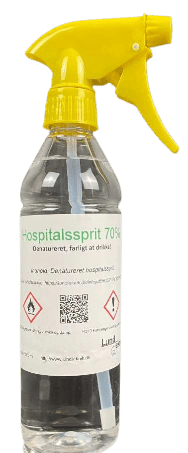 Hospitalssprit 70%, sprayflaske 0,5 liter