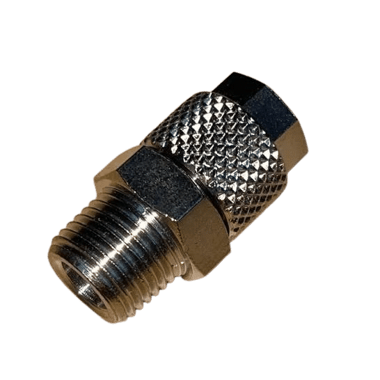 Slangetilslutning, 1/4″ nippel – 6/4 mm indv./udv. slange
