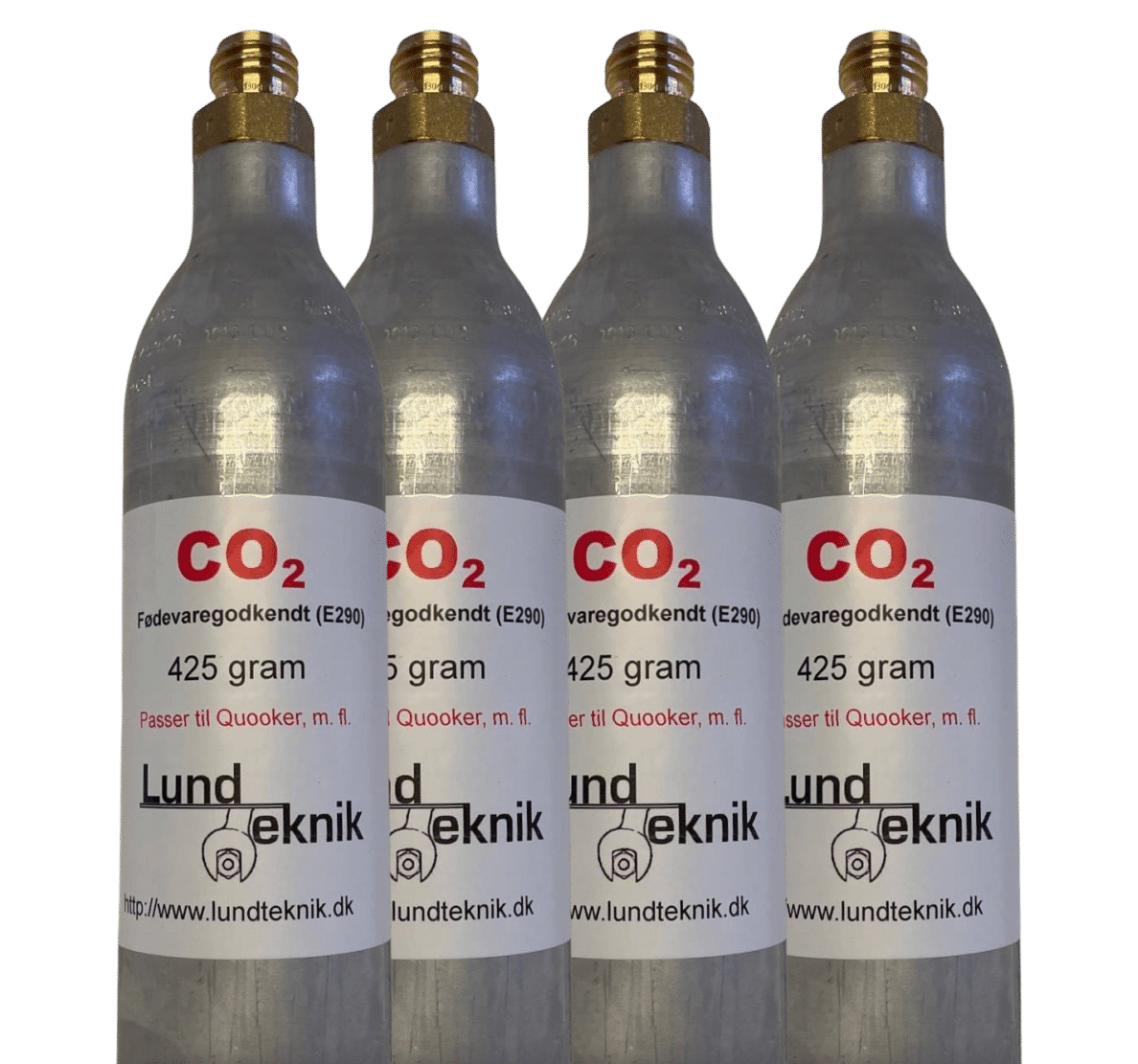 CO₂-flasker til Quooker, 425 g – 4 stk.