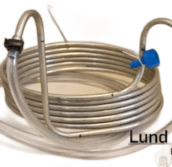 Chiller, 9 m, tyndvæget syrefast stål m/ slanger og 1/2″ tilslut