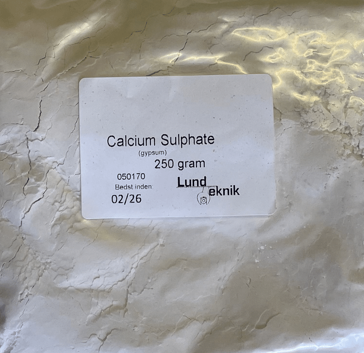 Calcium Sulphate (gypsum), CaSO₄