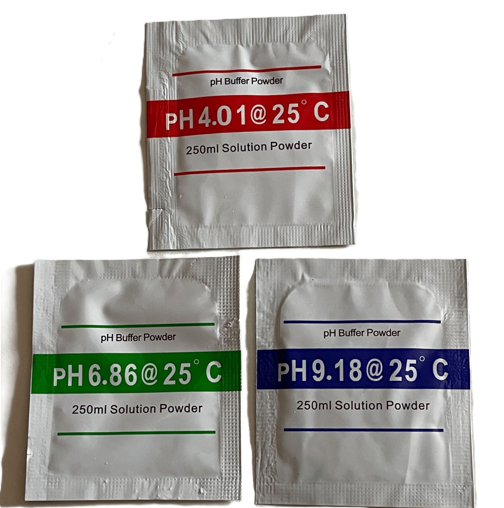pH calibration powder, 3 ranges