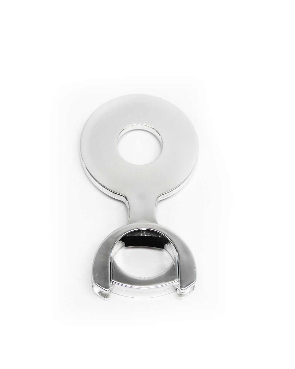 Labelholder, 73 mm, plastik med kromplatering