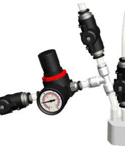Fylde- og tappehoved med ventiler og regulator til 5-liters EcoreKeg