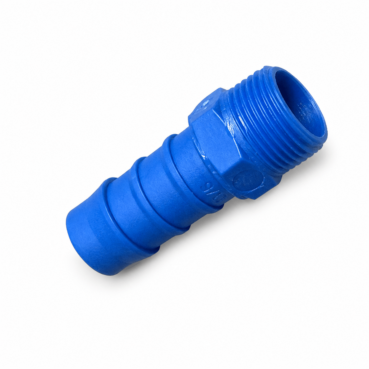 Slangetilslutning i plast, 14 mm han – 3/8″