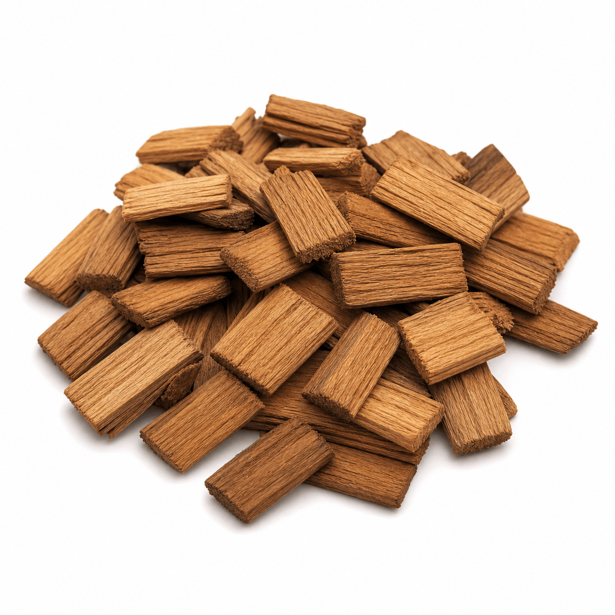 Amerikanske egetræschips, mellemristede, 100 g